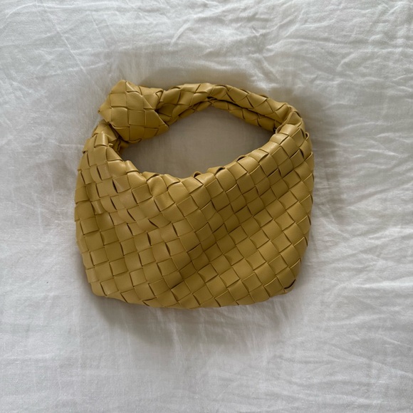 Yellow Woven Leather Bag - Picture 5 of 6